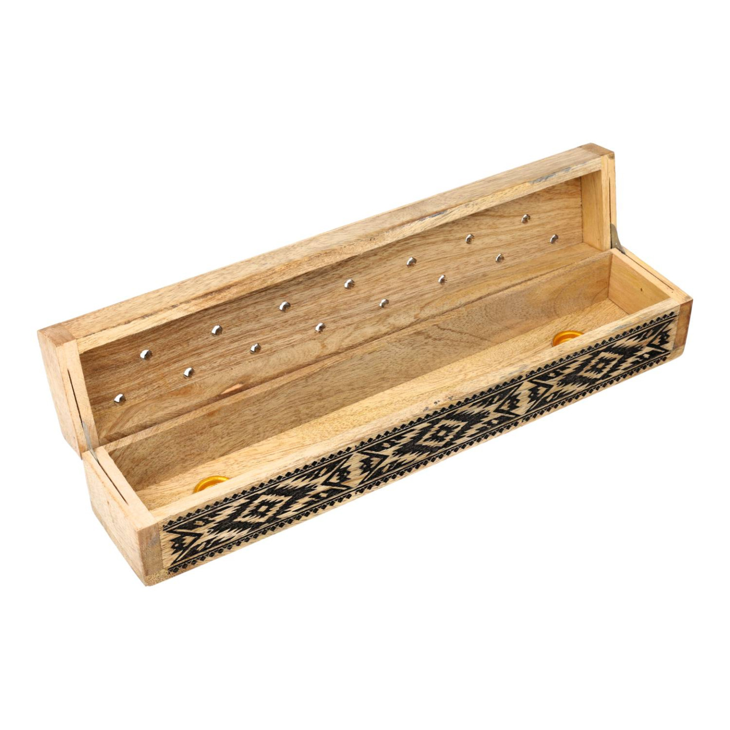 Boîte brûle-encens tribal bois de manguier