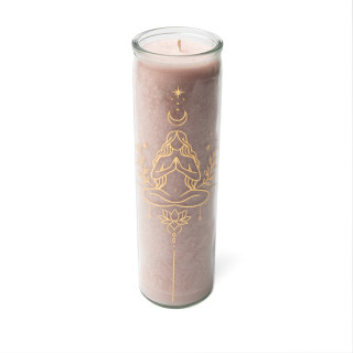 Bougie stéarine méditation rose pâle non parfumée