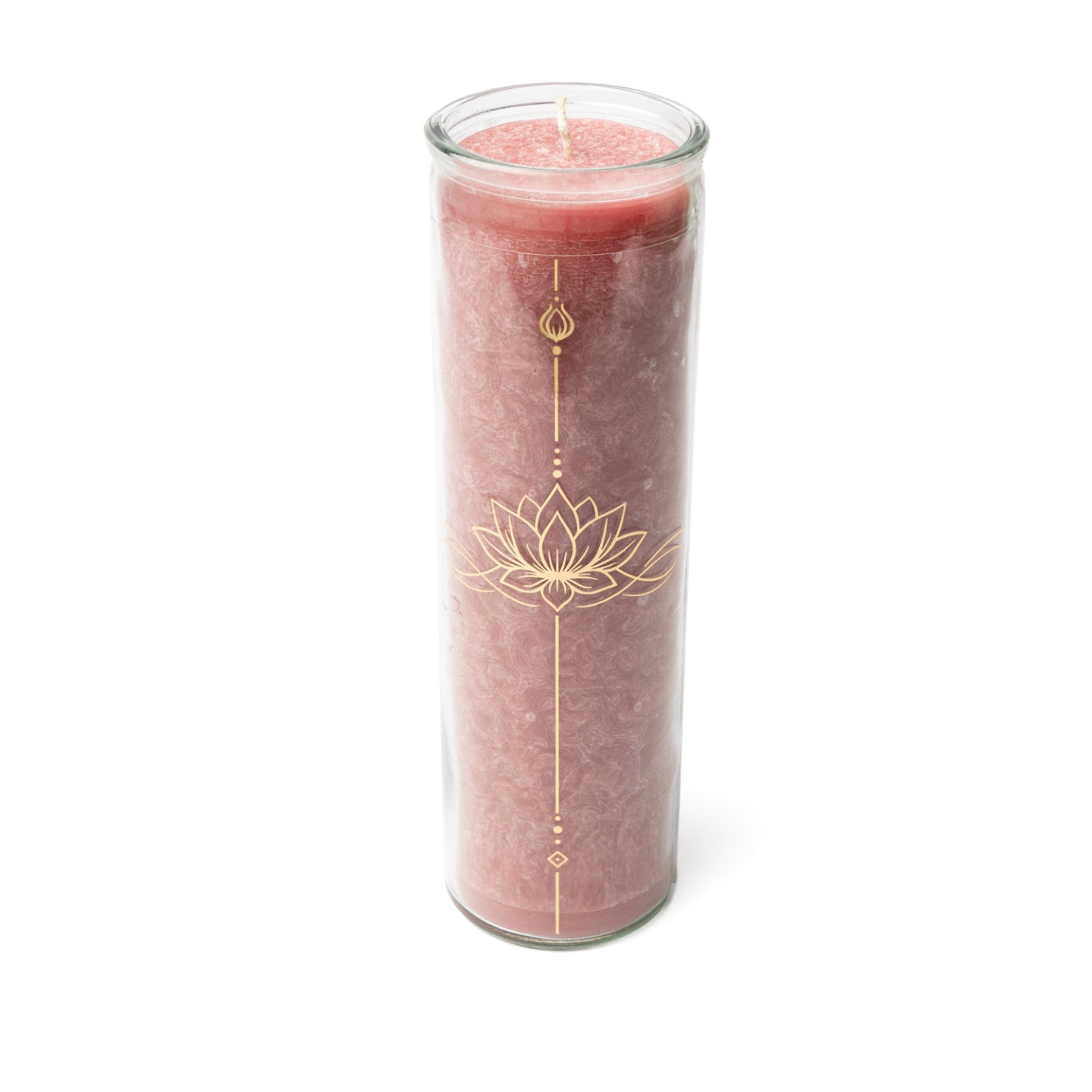 Bougie stéarine Lotus vieux rose non parfumée
