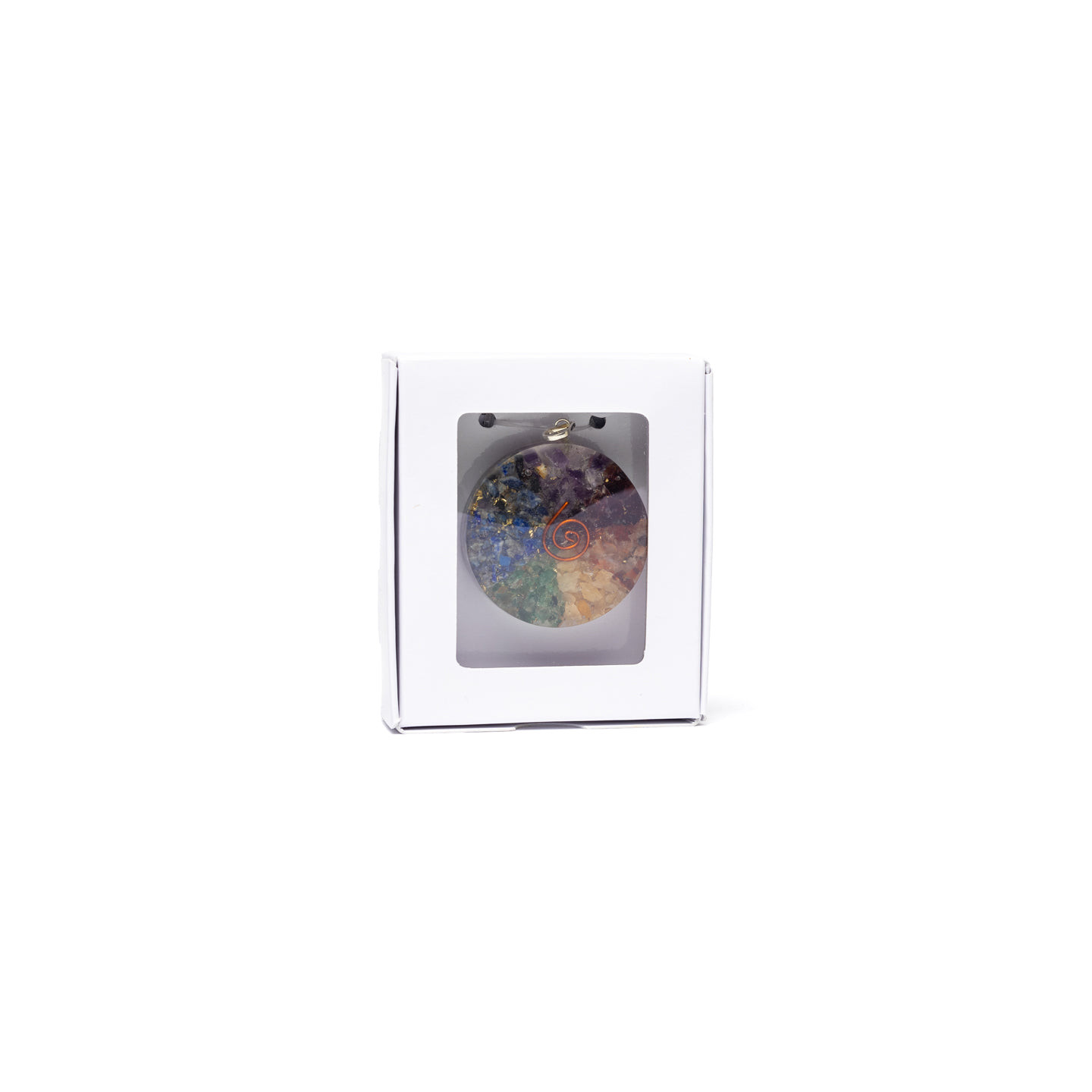 Pendentif orgonite Chakra rond