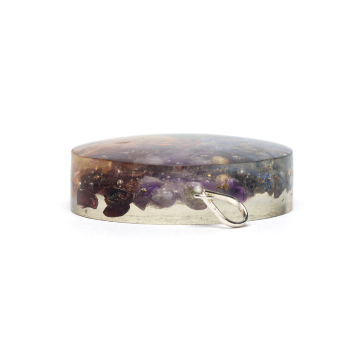 Pendentif orgonite Chakra rond