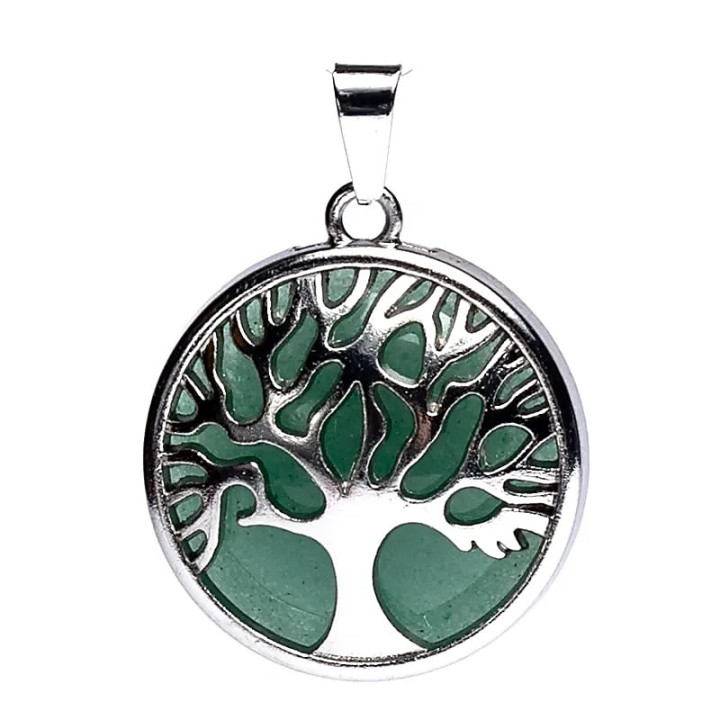 Pendentif Arbre de vie avec Aventurine verte | Pieralune