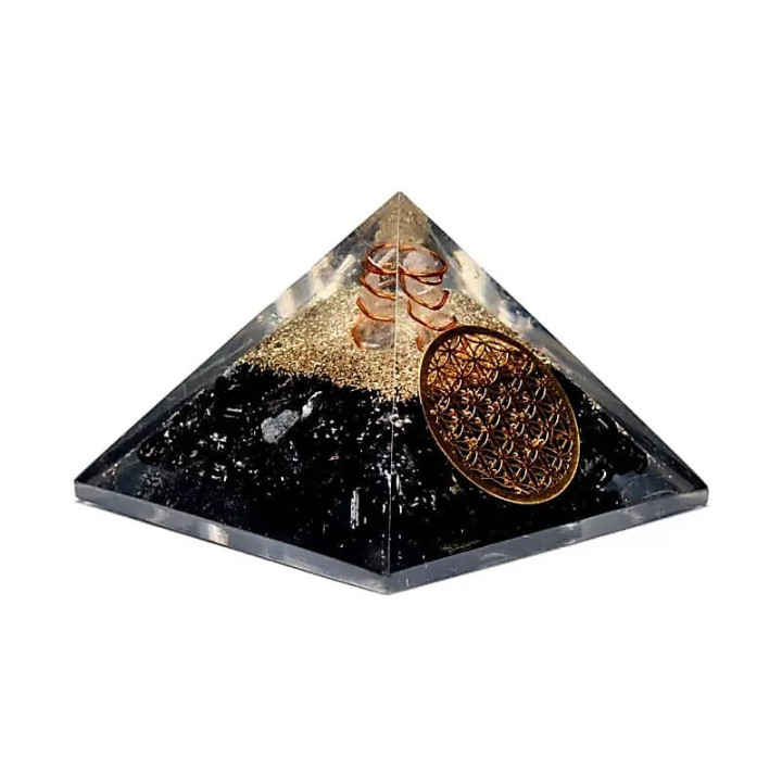 Pyramide en Cristal à pointes de tourmaline noire avec ... | Pieralune
