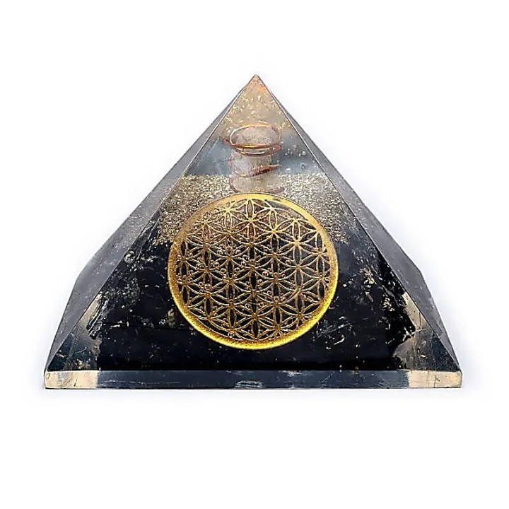 Pyramide en Cristal à pointes de tourmaline noire avec ... | Pieralune