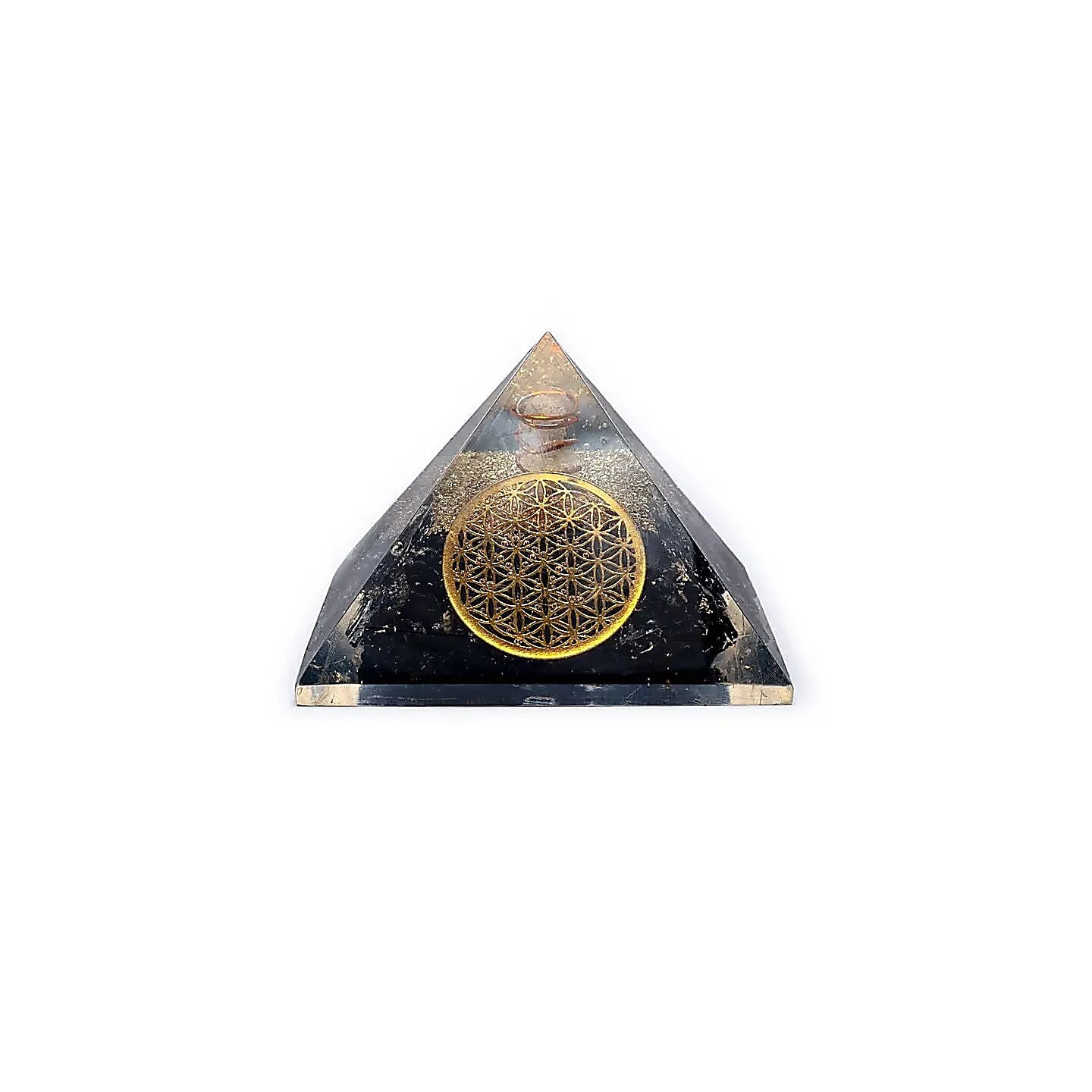 Pyramide en Cristal à pointes de tourmaline noire avec ... | Pieralune