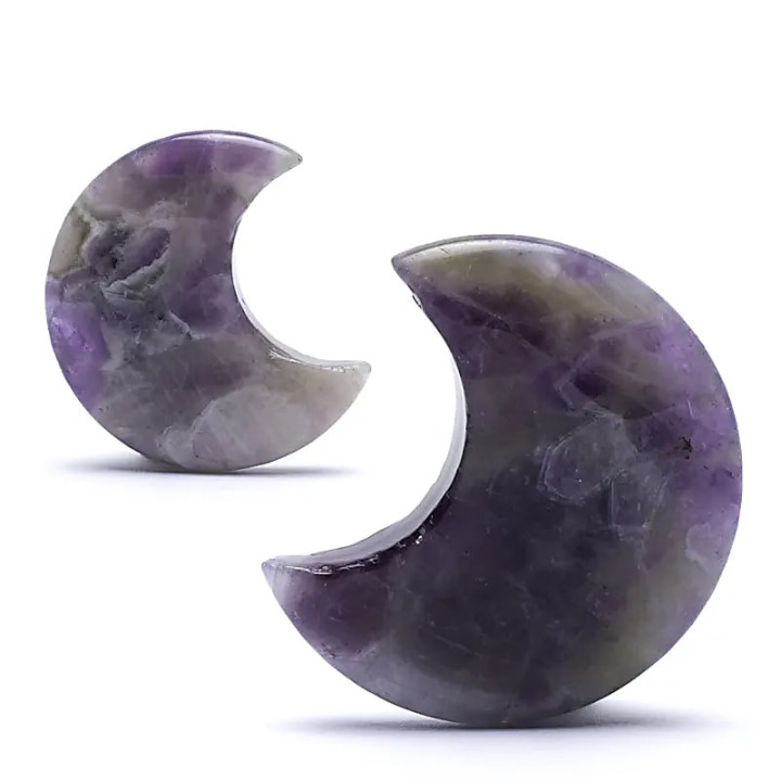Pierre en forme de lune améthyste | Pieralune