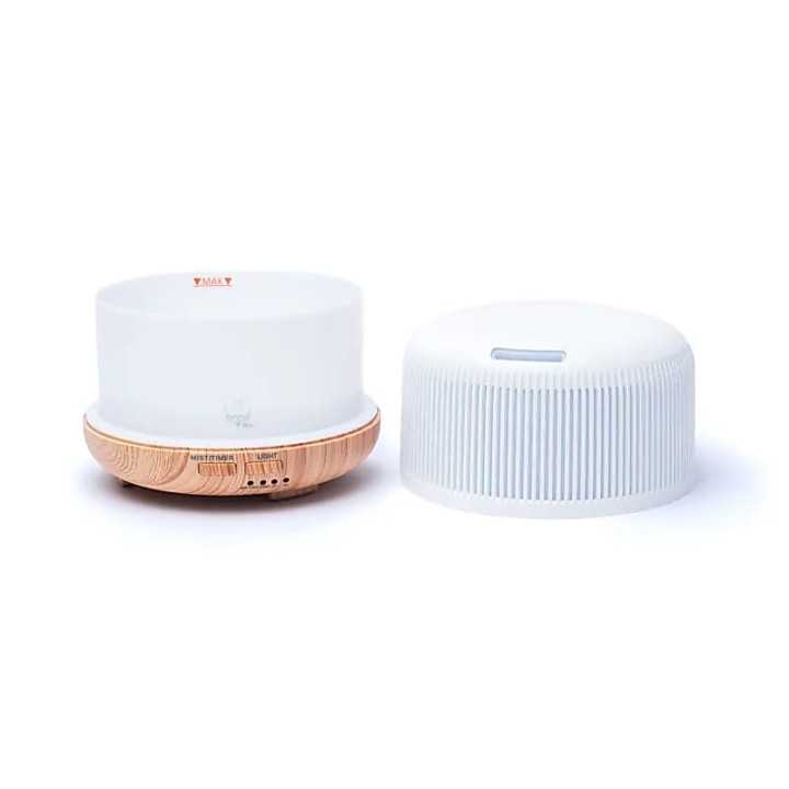 Diffuseur d'arômes rond blanc naturel | Pieralune