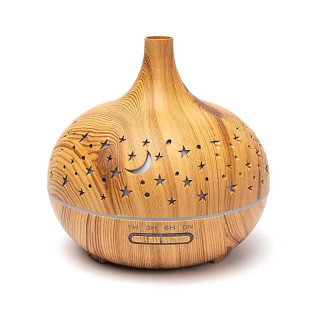 Diffuseur d'arôme Starlight rond imprimé bois | Pieralune