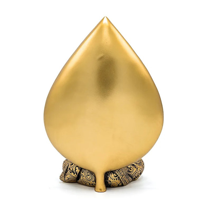 Bouddha méditation avec feuille de Bodhi couleur or | Pieralune