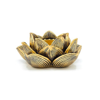 Photophore Lotus couleur or | Pieralune