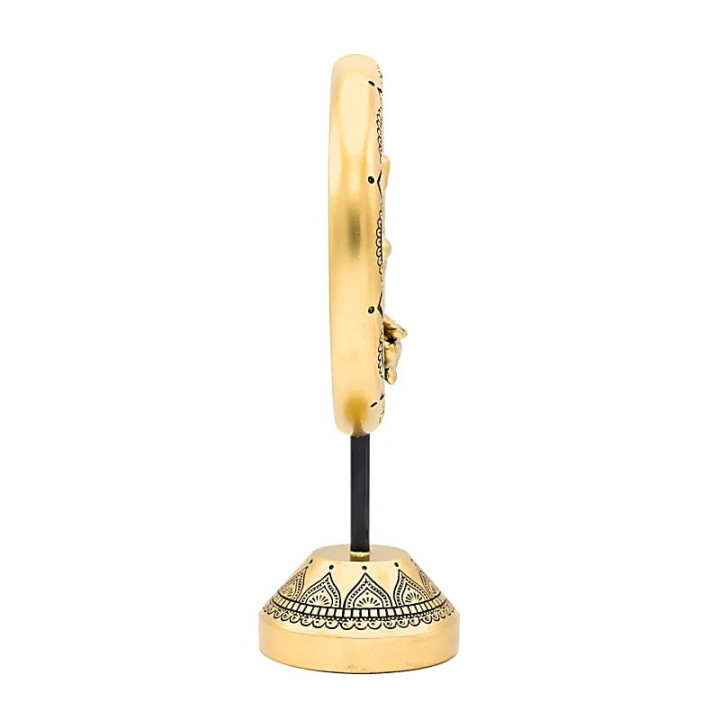 Déco Yoga meditation rond sur socle couleur or | Pieralune