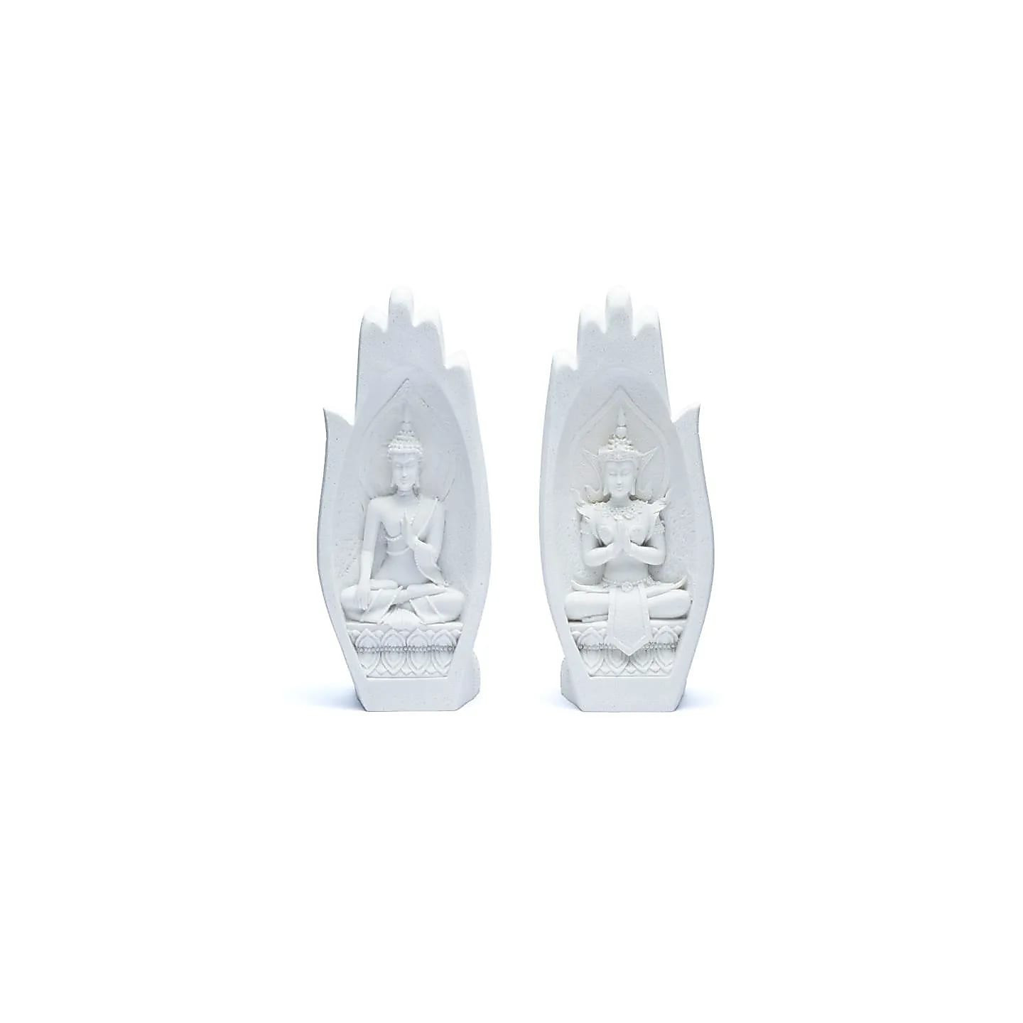Namaste Mudra Mains avec Bouddha blanc | Pieralune
