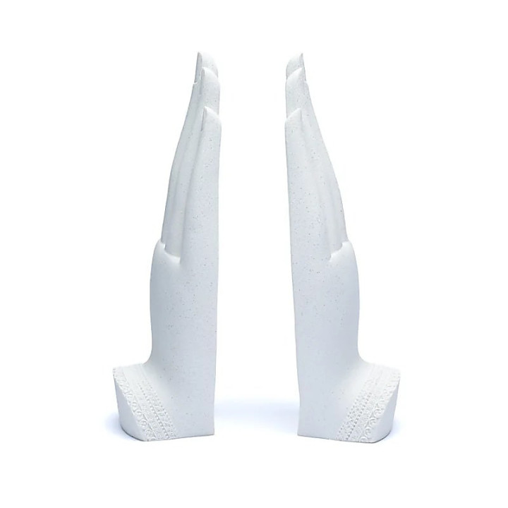 Namaste Mudra Mains avec Bouddha blanc | Pieralune