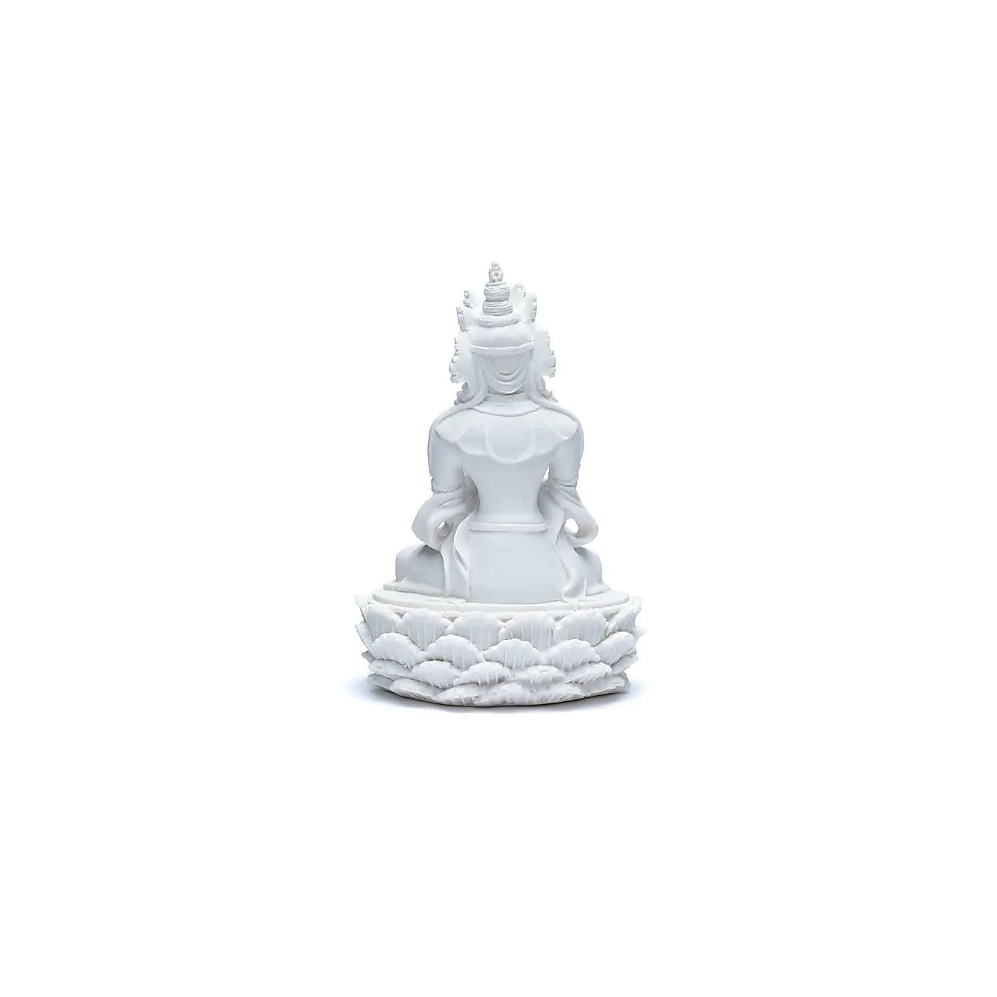 Statue bouddha avec dorje et cloche blanc | Pieralune