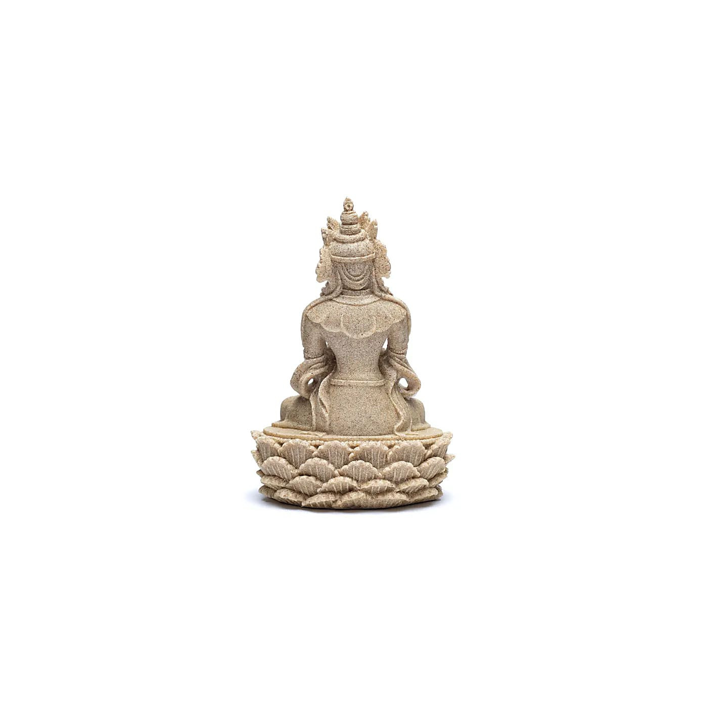 Statue bouddha avec dorje et cloche couleur sable | Pieralune