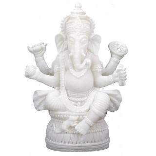 Ganesh blanc statuette | Pieralune