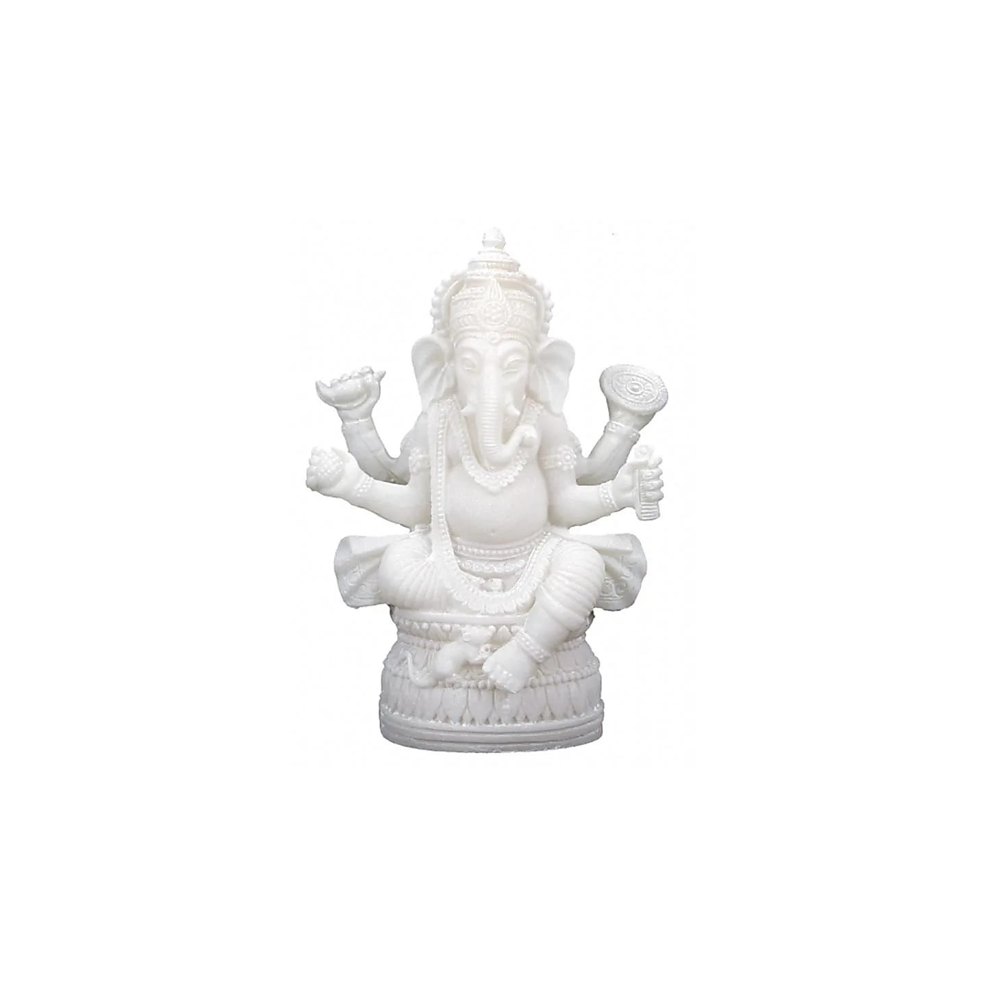 Ganesh blanc statuette | Pieralune