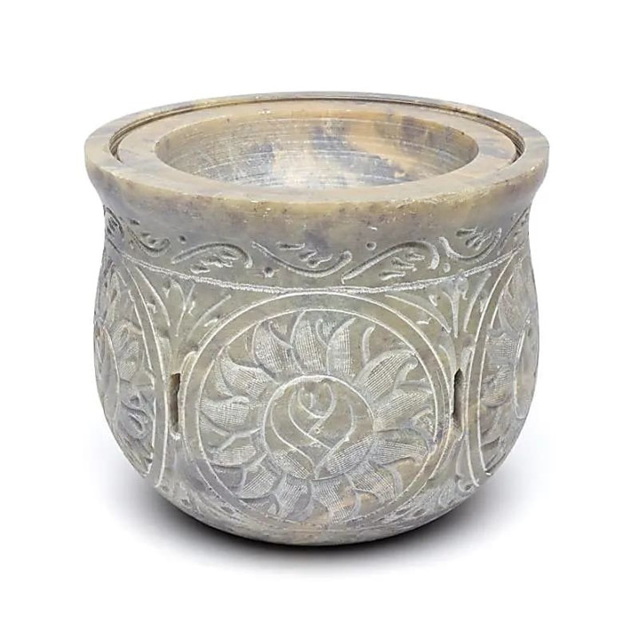 Encensoir -lampe aromatique pierre à savon | Pieralune