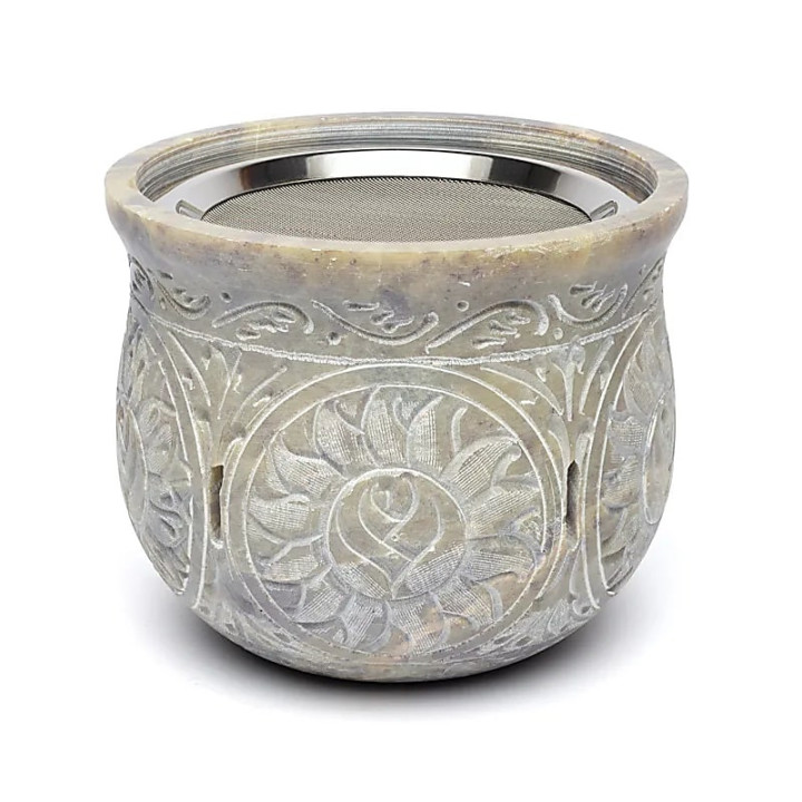 Encensoir -lampe aromatique pierre à savon | Pieralune