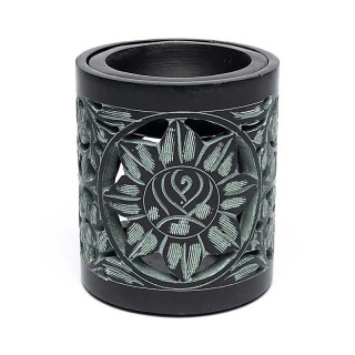 Encensoir -lampe aromatique pierre à savon noire | Pieralune