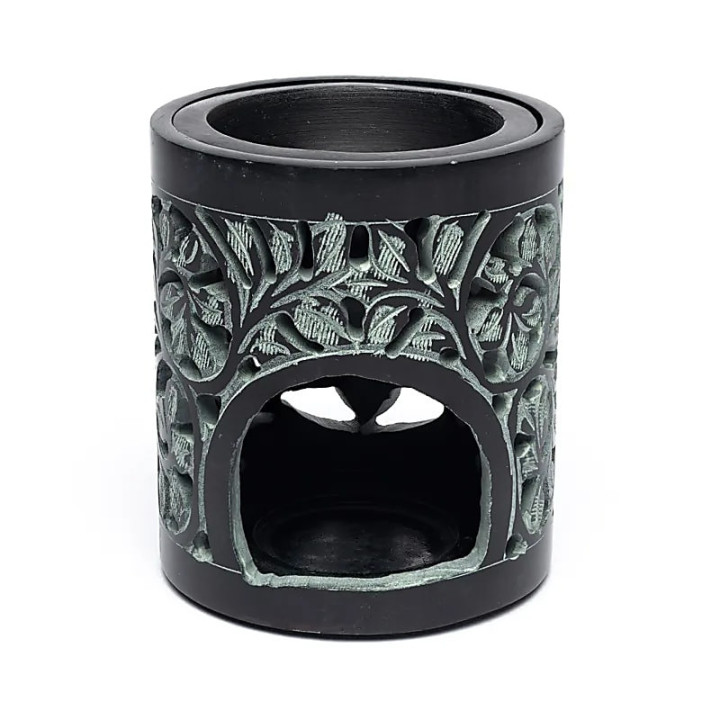 Encensoir -lampe aromatique pierre à savon noire | Pieralune