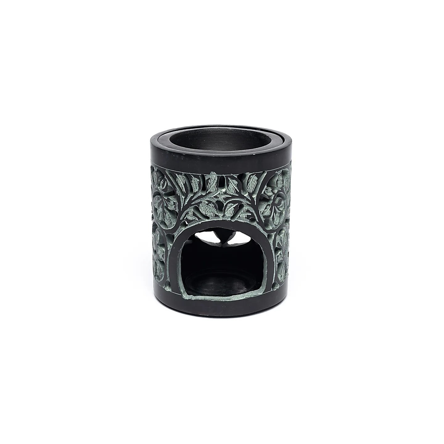 Encensoir -lampe aromatique pierre à savon noire | Pieralune