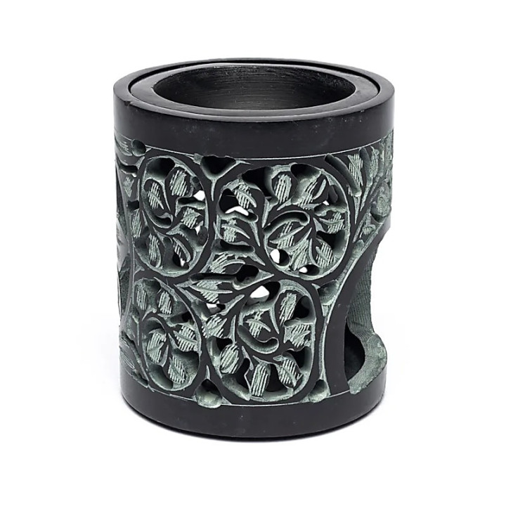 Encensoir -lampe aromatique pierre à savon noire | Pieralune