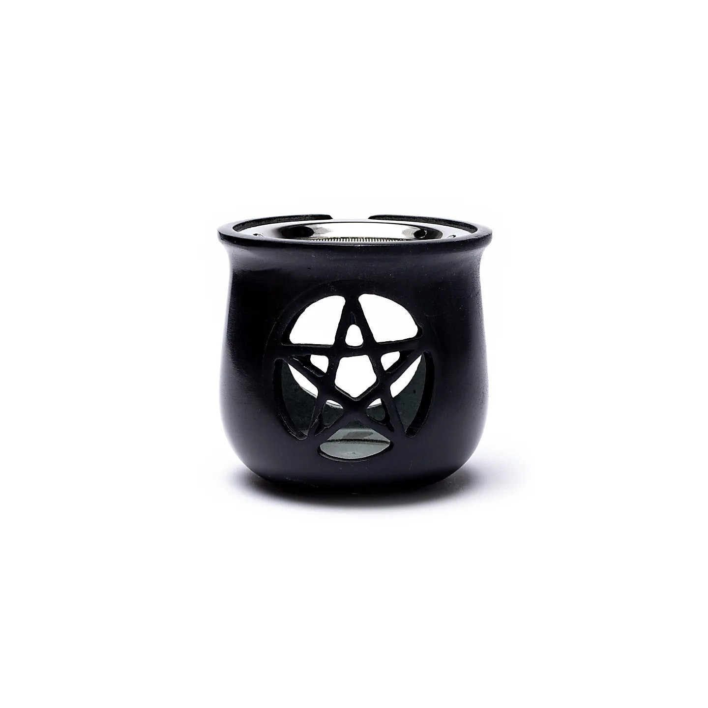 Brûle encens Pentacle en pierre à savon noir | Pieralune