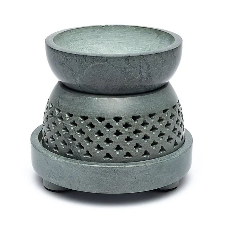 Brûleur multi-usages en pierre ollaire grise | Pieralune