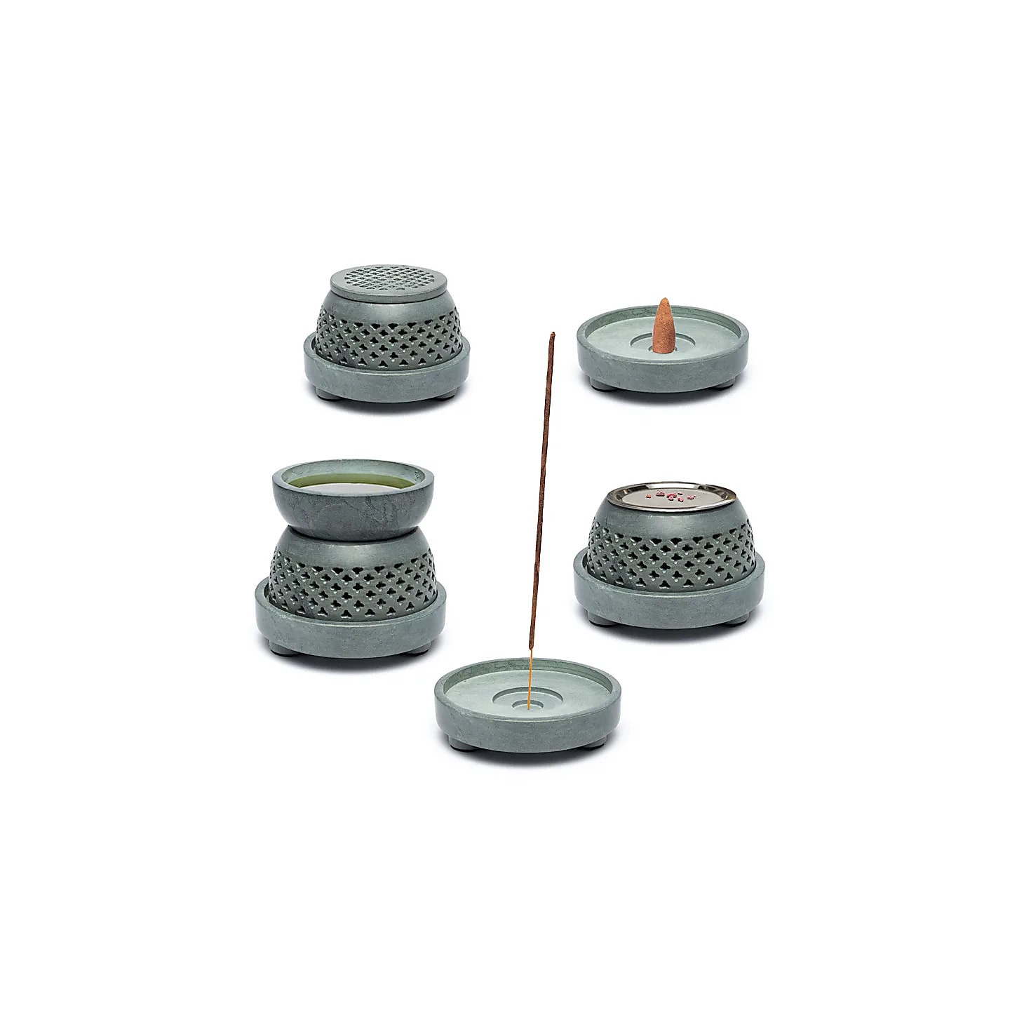 Brûleur multi-usages en pierre ollaire grise | Pieralune
