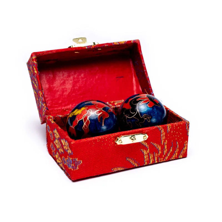 Boules de santé Qi Gong Phénix dragon bleu | Pieralune