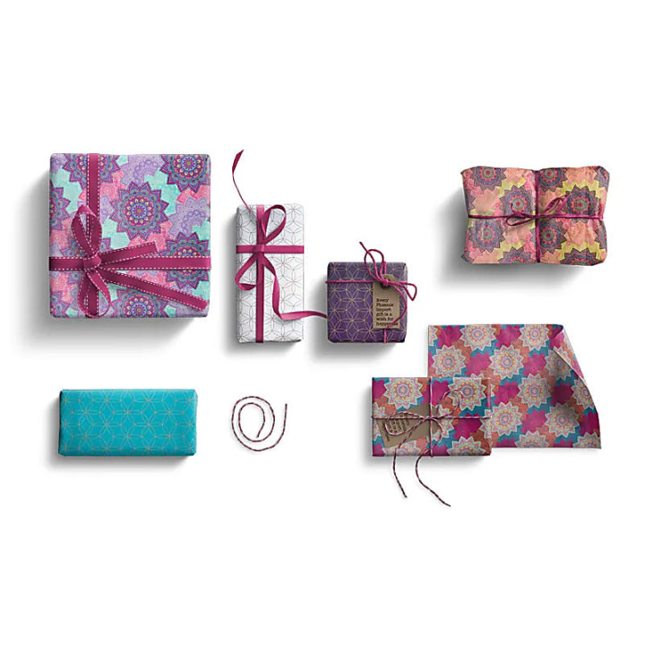 Papier cadeau Fleur de Vie 3 feuilles | Pieralune