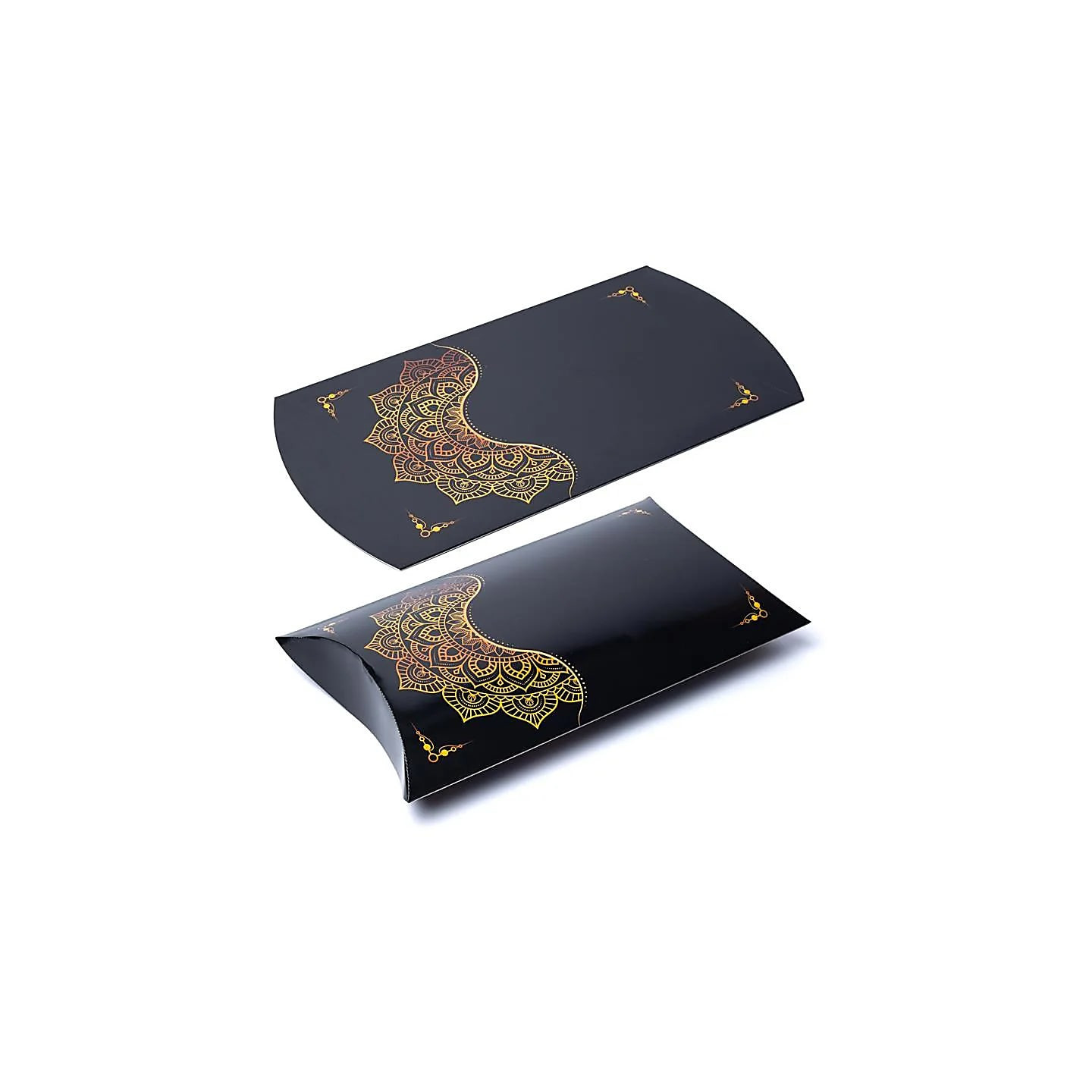 Boîtes à oreillers XL fleur mandala noir or | Pieralune