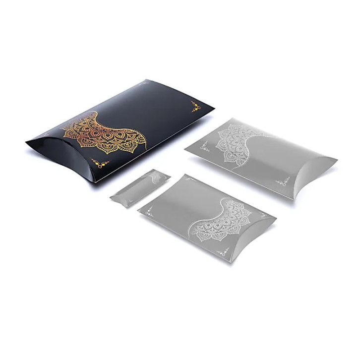 Boîtes à oreillers XL fleur mandala noir or | Pieralune