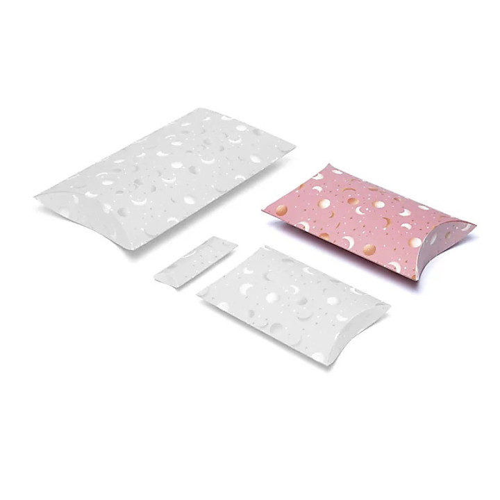 Boîtes à oreillers L lune et étoiles rose | Pieralune