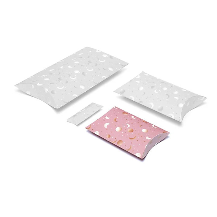 Boîtes à oreillers M lune et étoiles rose | Pieralune