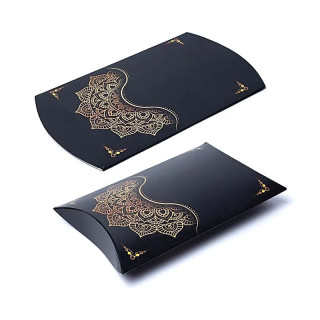 Boîtes à oreillers M fleur mandala noir or | Pieralune