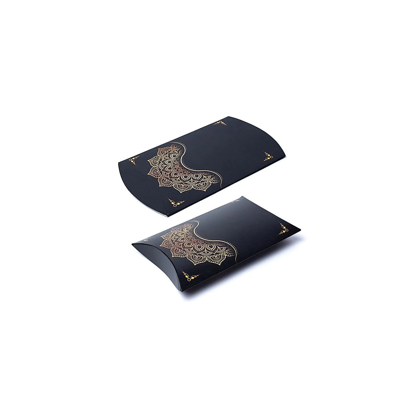 Boîtes à oreillers M fleur mandala noir or | Pieralune