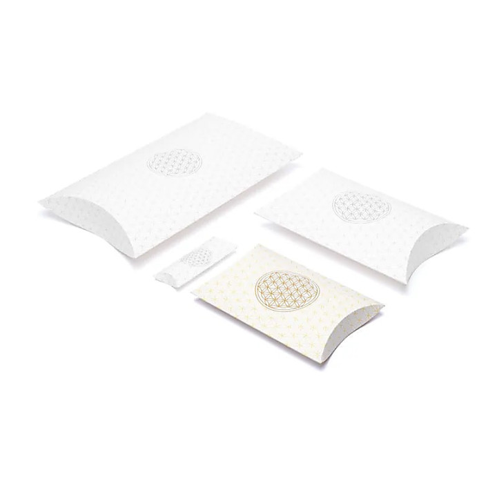 Boîtes à oreillers M Fleur de Vie blanc or | Pieralune