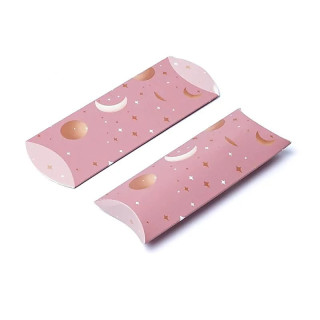 Boîtes à oreillers S lune et étoiles rose | Pieralune