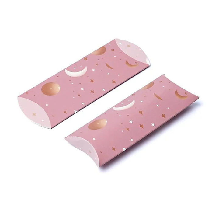 Boîtes à oreillers S lune et étoiles rose | Pieralune