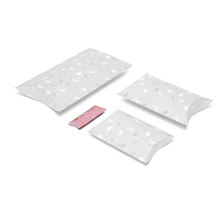Boîtes à oreillers S lune et étoiles rose | Pieralune