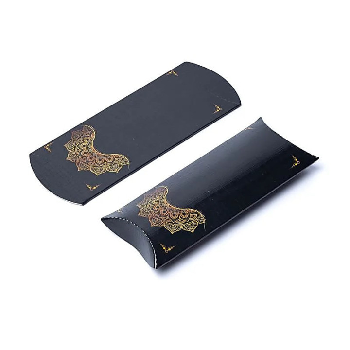 Boîtes à oreillers S fleur mandala noir or | Pieralune