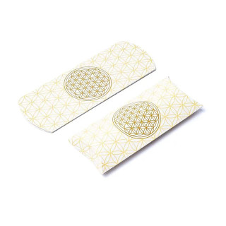 Boîtes à oreillers S Fleur de Vie blanc or | Pieralune