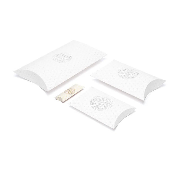 Boîtes à oreillers S Fleur de Vie blanc or | Pieralune