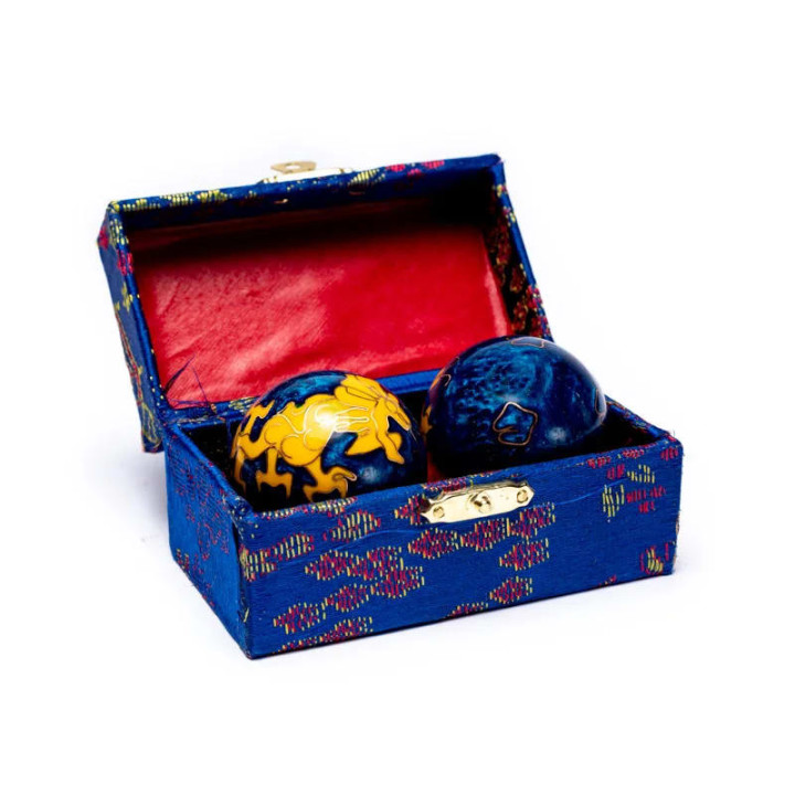 Boules de santé Qi Gong Dragon jaune | Pieralune