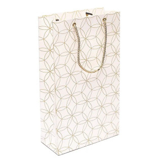 Pochette cadeau fleur de vie blanc et or | Pieralune