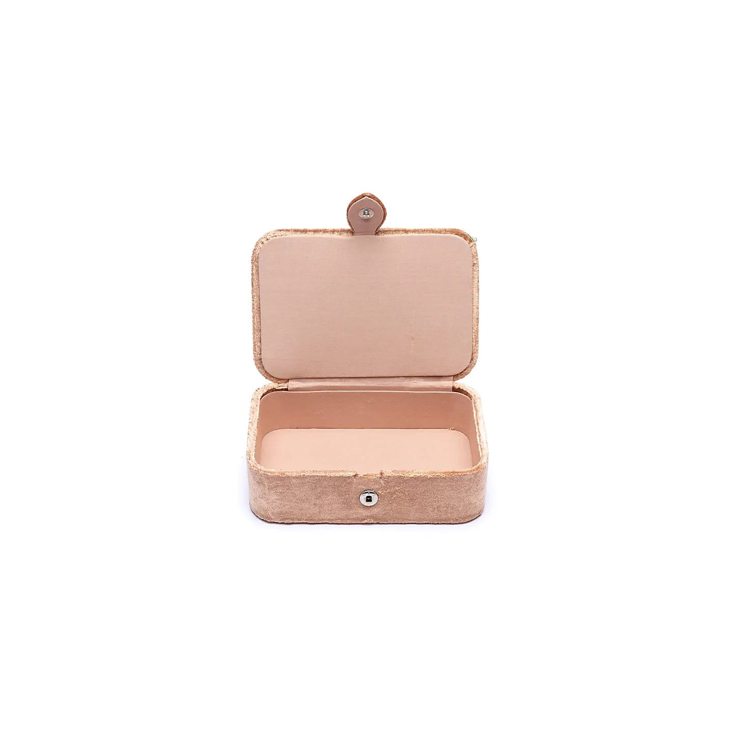 Coffret à bijoux / tarot velours beige à fleurs | Pieralune