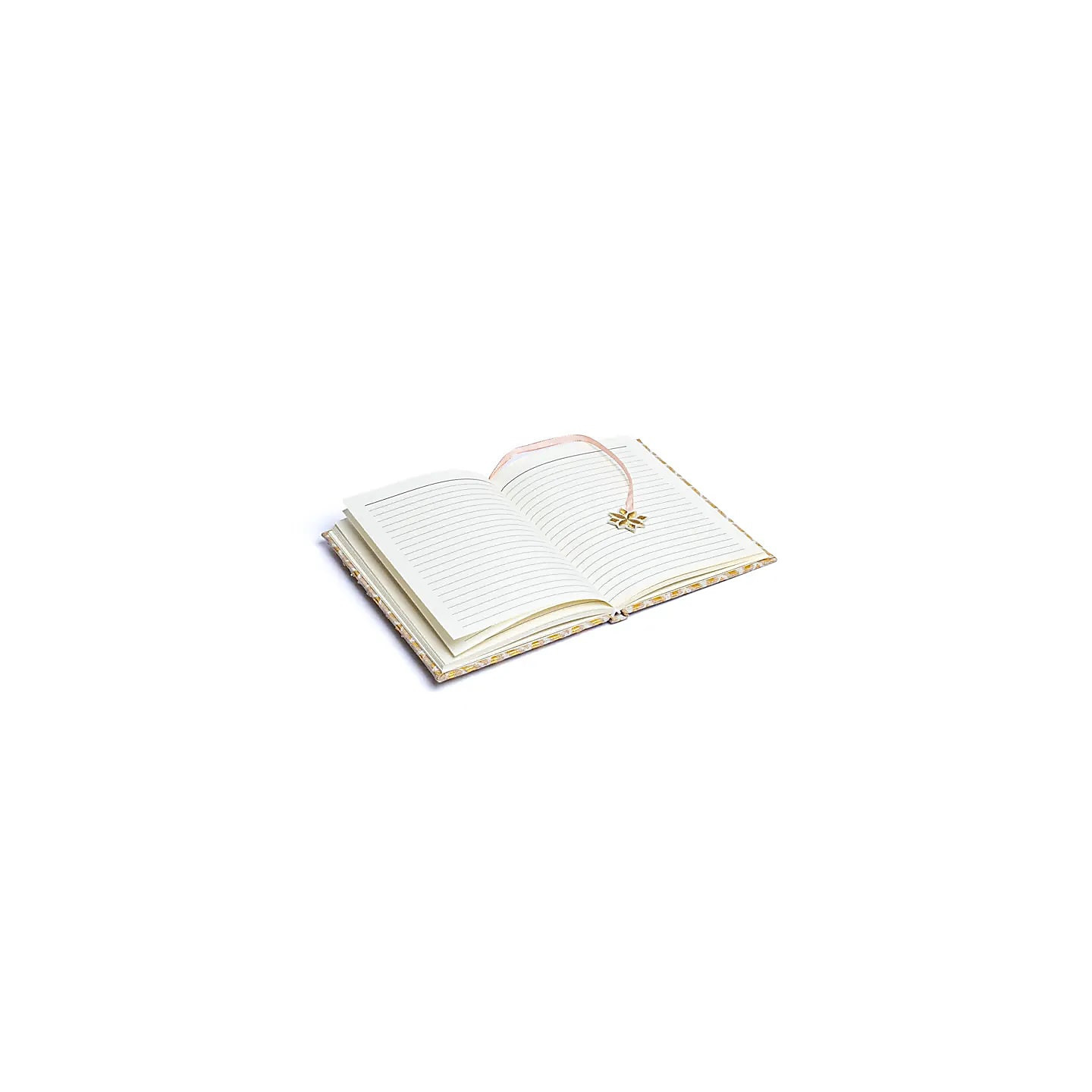 Carnet velours beige/or avec Fleur de vie | Pieralune