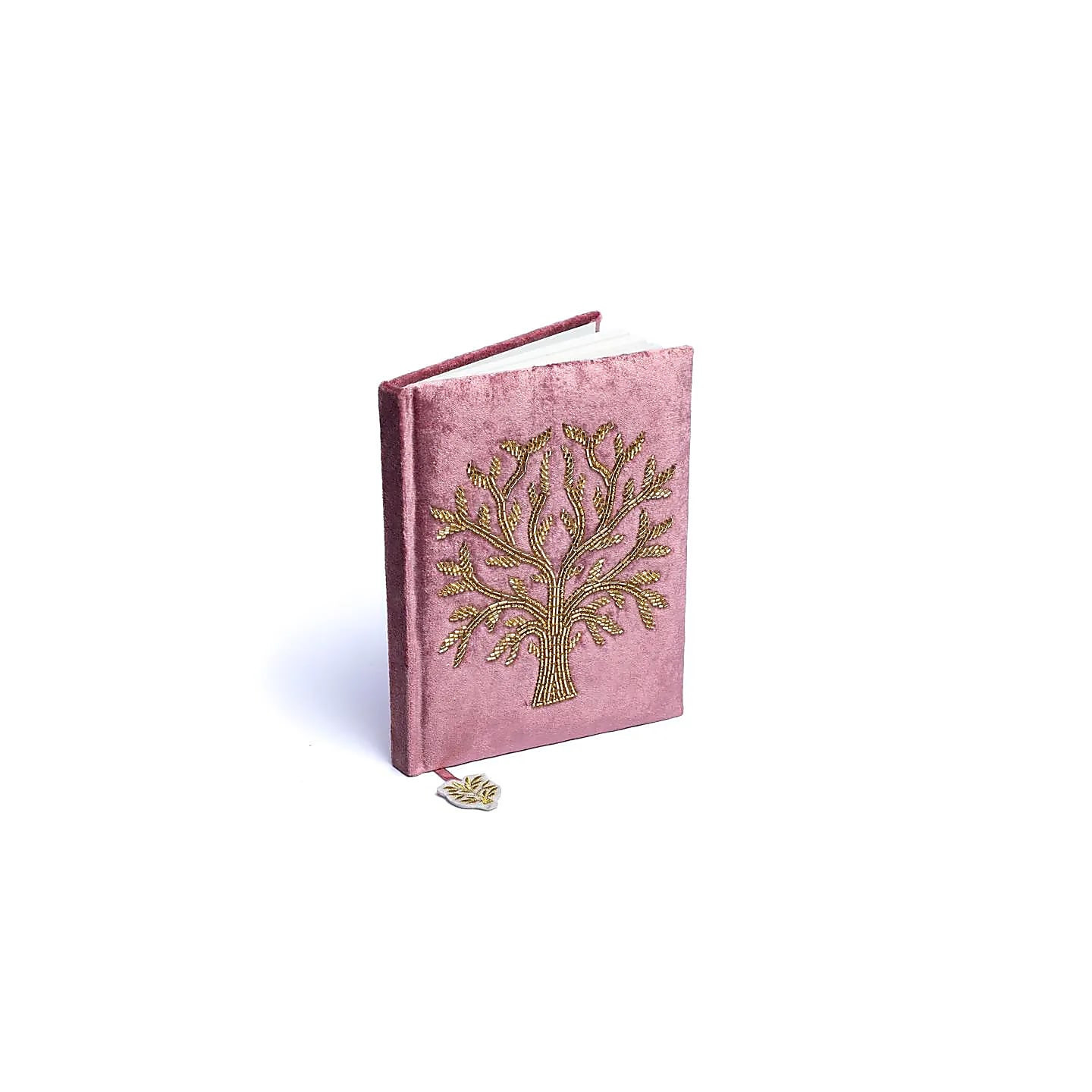 Carnet velours Rose avec Arbre de vie | Pieralune